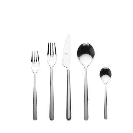 Mepra Linea Flatware Set - 5 Pcs. - Frozen 104822005F
