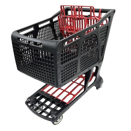 R.W. Rogers Co ShoppingCart, Polymer, 38-inL, 24-1/2inW EX-11575 RED/REPRO