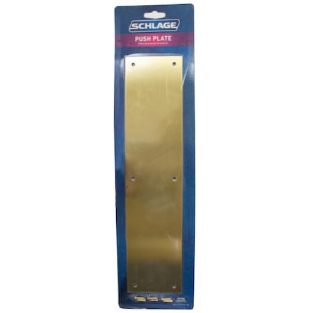 Ives SC8200B3 3 1/2 in x 15 in Push Plate - Polished Brass SC8200B3 3.5X15