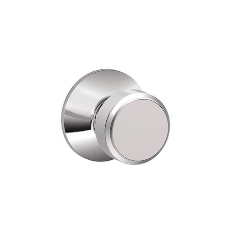 Schlage Residential Bowery Knob Passage Lock with 16080 Latch and 10027 Strike Bright Chrome Finish F10BWE625