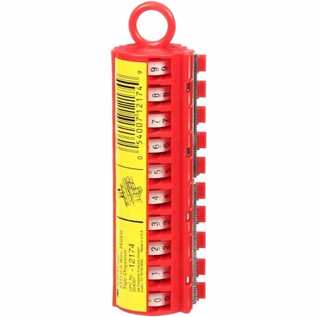 3M Wire Marker Tape Dispenser, PK10, Color: Red STD-0-9X