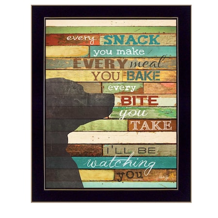 Homeroots Ill Be Watching You 8 Black Framed Print Wall Art 405250