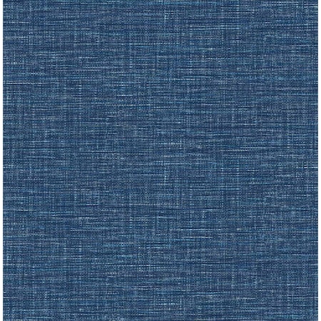 A-Street Prints Exhale Denim Faux Grasscloth Wallpaper 2744-24120
