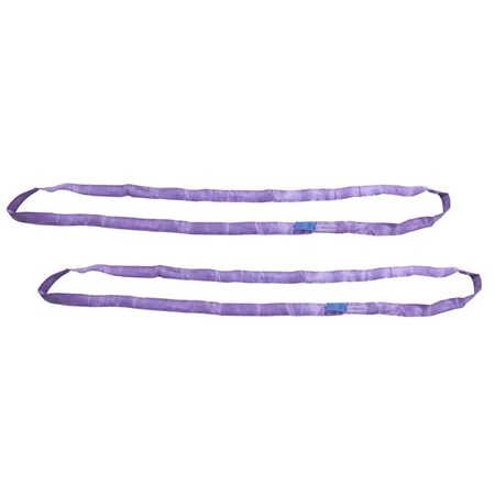 Mytee Products 2PK Endless Round Sling 8ft Purple 2600# Vertical, 2100# Choker, Crane Rigging Hoist Wrecker Recovery, 2PK RSL-8-2600x2