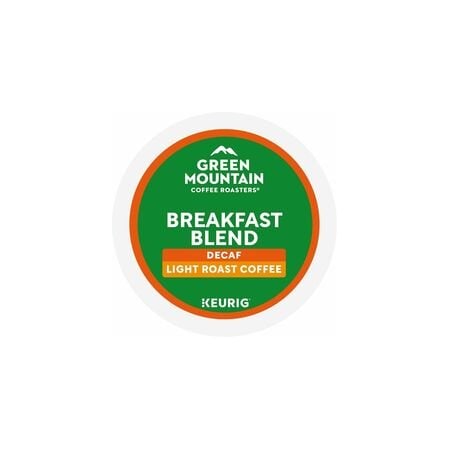Green Mountain Coffee Roasters K-Cup Breakfast Blend Decaf Coffee - Compatible with Keurig Brewer - Light/Mild - K-Cup, 24PK 5000378812
