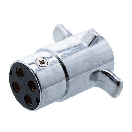 Switch Components 4-Pole Chrome plated Connector, Plug TC4-P2-C