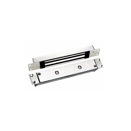 Hanchett Entry Systems 1200lbs Shear Aligning Magnalock, 12/24VDC, Self Aligning, Satin Stainless Steel SAM