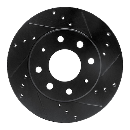 Dynamic Friction Co DFC Brake Rotor - Drilled and Slotted - Black 633-72022R
