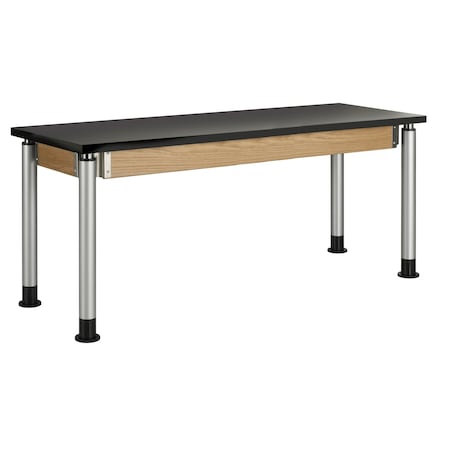 Diversified Spaces Adjustable Table, Wood Frame, 24" D P8302BK