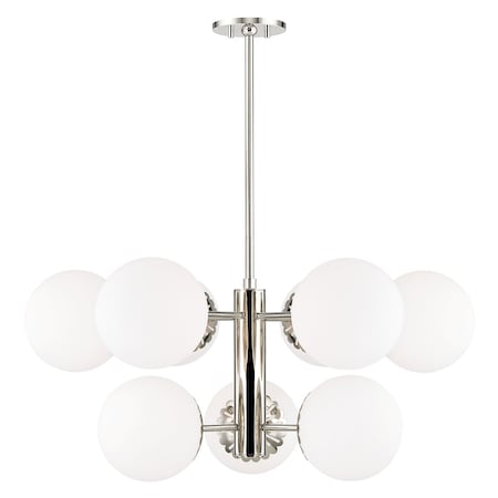 Mitzi Paige 9 Light Chandelier 33 In. Polished Nickel H193809-PN