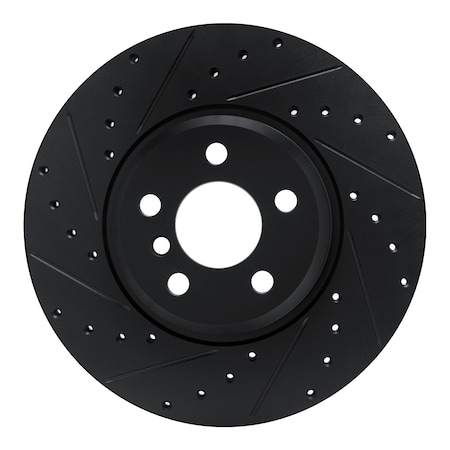 Dynamic Friction Co DFC Brake Rotor - Drilled and Slotted - Black 633-31171L