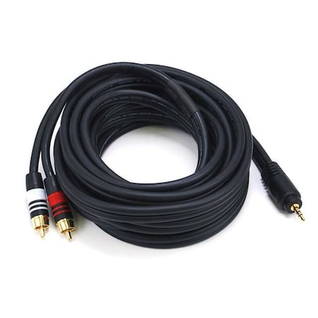 Monoprice A/V Cable, 3.5mm(M)/2 RCA(M), 15ft 5600