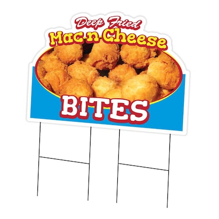 Signmission Mac N Cheese Bites Die Cut Yard & Stake outdoor plastic coroplast window, 2436-Mac N Cheese Bites C-DC-2436-Mac N Cheese Bites19