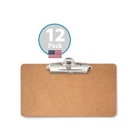 Officemate Clipboard, 5 in H, 9 1/4 in W, Brown 83158