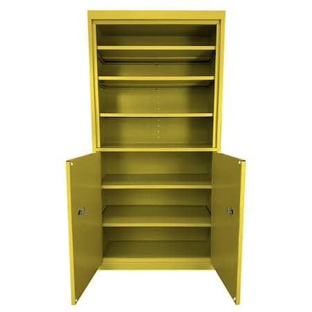 Steel Cabinets Usa Cabinet Bookcase, 72 in H, 33 in W, Yellow, 5 Shelves CBC-331872-Y