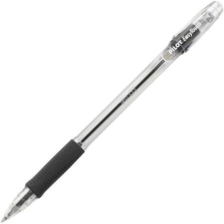 Pilot EASYTOUCH STICK BALLPOINT PEN, MEDIUM 1MM, BLACK INK, CLEAR BARREL, DOZEN 32010
