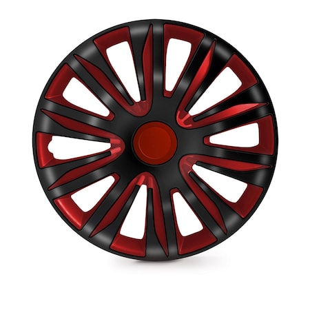 Altertrim 17 in Univ Hubcaps, Snap-On, (Blk & Red Lacq), 4PK CHB-5083-BRB-17