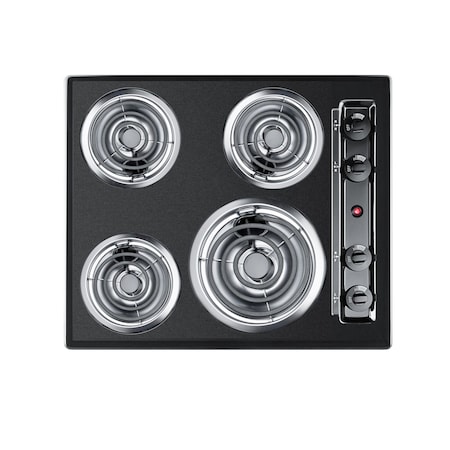 Summit 24in Wide 4-Burner Coil Cooktop TEL03