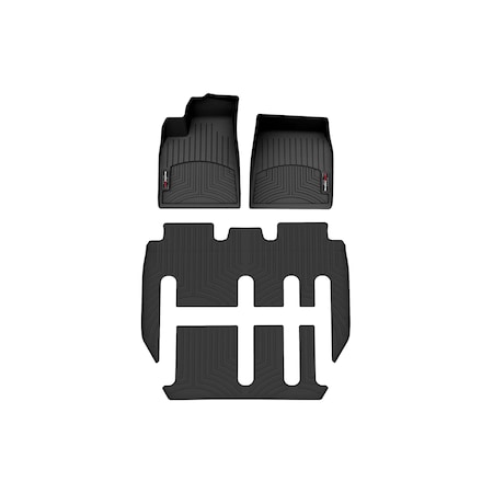 Weathertech Black, Front, rear, and rear Floorliners 441682-1-4-5