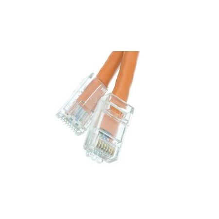 Cable Wholesale Cat5e Orange Copper Ethernet Patch Cable, Bootless, POE Compliant, 4 foot 10X6-13104