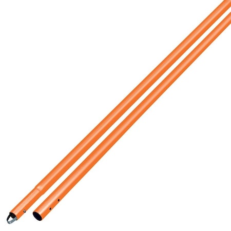 Kraft Tool Kraft Tools 8' Orange Powder Coated Aluminum Swaged Button Handle 1-3/4" Diameter CC293SO