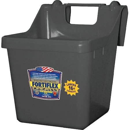 Fortex Fortiflex 1301601 Bucket Feeder, Fortalloy Rubber Polymer, Black HF-16BX