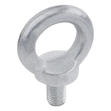 Jw Winco Lifting Eye Bolt With Shoulder, 1/2"-13, 1 1/2 in Shank, 1 3/16 in ID, Steel, Zinc-Plated 580-1/2X13-1.50-ST