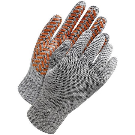 Bdg Wool/Acrylic Cold Weather Gloves, PVC Grip Palm, Gray, S 80-9-2025-S