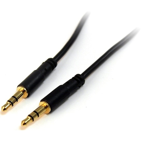 Startech.Com 10 ft Slim 3.5mm Stereo Audio Cable - M/M - 10 ft slim profile Stereo 3.5mm audio cable MU10MMS