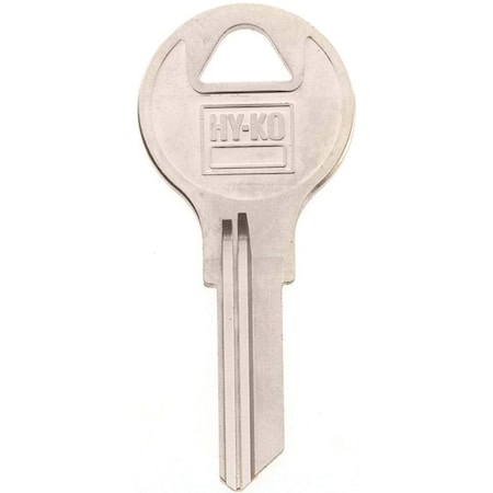 Hy-Ko Key Blank, Brass, Nickel, For: Chicago Cabinet, House Locks and Padlocks 11010AP1