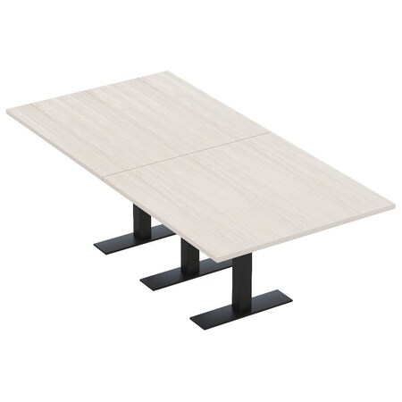 Skutchi Designs 8ft Conference Table With Power Unit | 8 Person Modular Rectangular Meeting Table | Harmony Series HAR-REC-48x96-T.BK-K458-NA