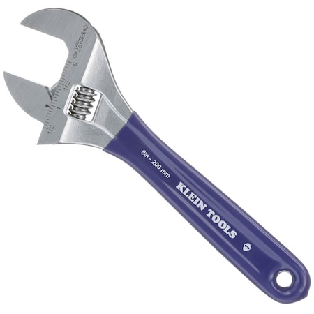 Klein Tools Adjustable Wrench, Extra-Wide Jaw, 8-Inch D509-8