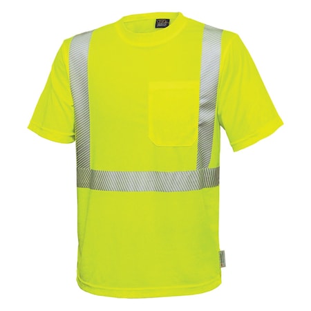 Reflective Apparel ANSI Type R Class 2 Short Sleeve T-Shirt with 3M Scotchlite Comfort Trim 102CT-LM-4T