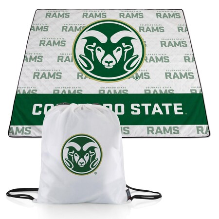 Picnic Time Family Of Brands NCAA Colorado State Rams Impresa Picnic Blanket - Lightweight Beach Blanket - Machine Washable 819-01-999-136-0