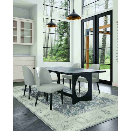 Manhattan Comfort Hillman Dining Chair in Light Grey, PK4 2-DC087-LG