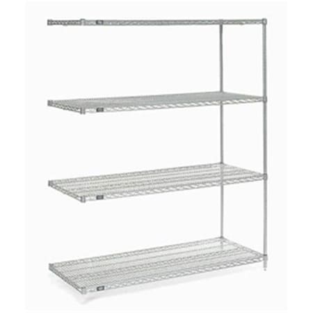 Nexel 60 x 24 x 74 in. Poly-Z-Brite Wire Shelving Add-On 189346