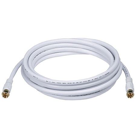 Monoprice Coaxial Cable, RG-6, 10 ft., White 6315
