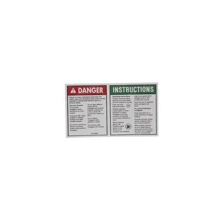 Genie REPLACEMENT DECAL, OPERATION INSTRUCTION 82757