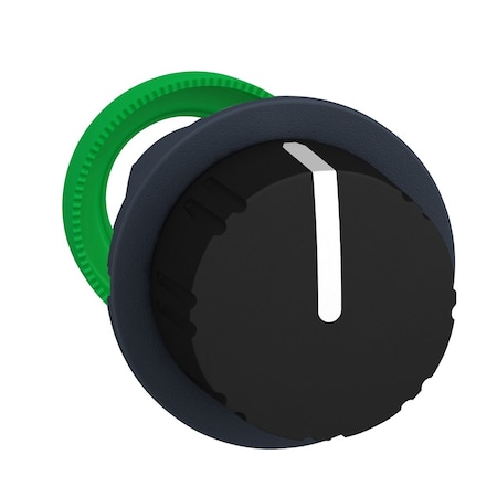 Schneider Electric Head for selector switch, Harmony XB5, flush mounted black knurled knob 3 pos return center ZB5FD59