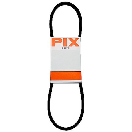 Pix 0.5 x 101 in. Rubber Industrial V Belt, Black 239518