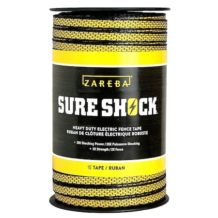 Zareba Zareba HDT656YH-Z Heavy-Duty Electric Fence Tape, Polyethylene, Yellow HDT656YH-Z