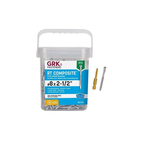 Grk Fasteners TRIM SCREWS #8 X 2-1/2 in. L 36079