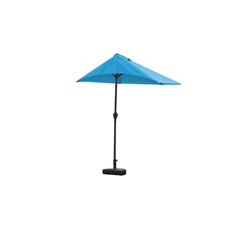 Homeroots 9in Aqua Outdoor Side Wall Umbrella 372308