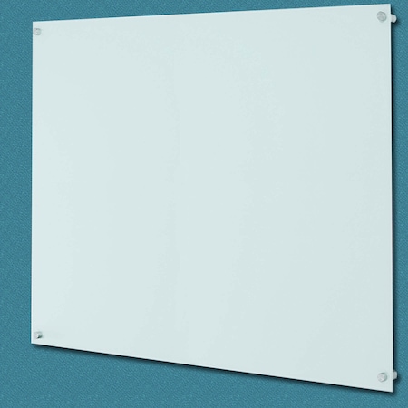Aarco ClearVision Elegant Stand-Off Mounting Glass Markerboards 6mm Magnetic 48"x48" 6WGBM4848