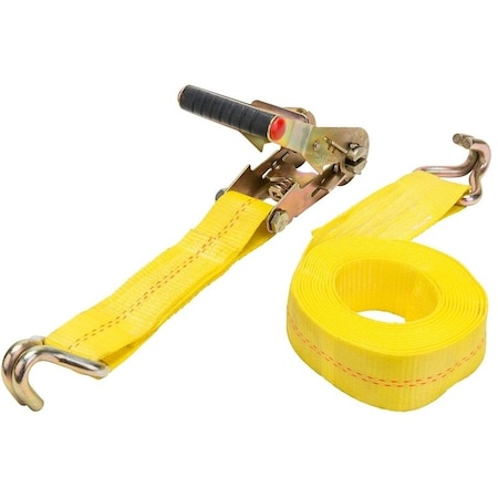 Keeper Tie-Down Strap, 2 in W, 16 ft L, 3333 lb Working Load, J-Hook End 89616