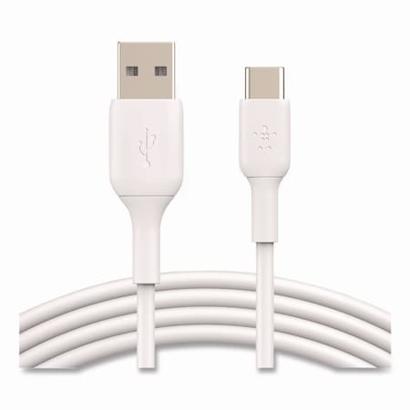 Belkin BOOST CHARGE USB-C to USB-A Cable, 3.3 ft, White, 2PK CAB001BT1MWH2PK