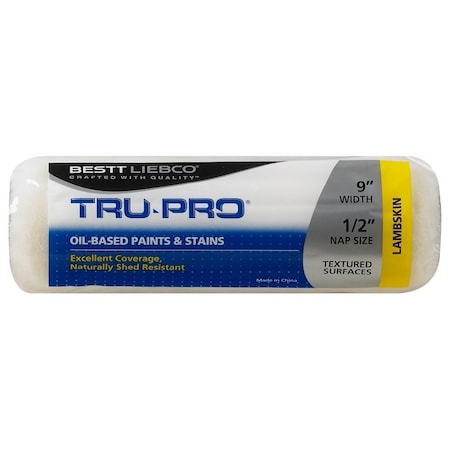 Tru-Pro 578110900 Roller Cover, 12 in Thick Nap, 9 in L, Lambskin Cover 559110900