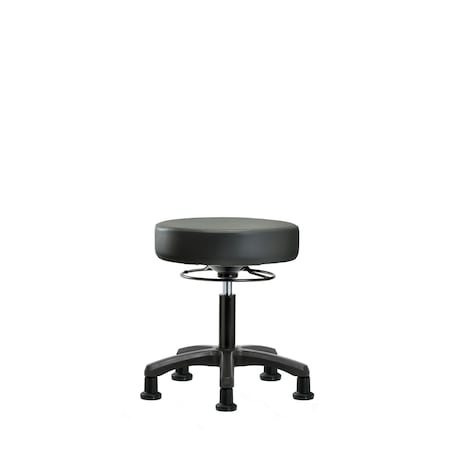 Blue Ridge Ergonomics Vinyl Mini-Stool, Desk, Glides, Carbon BR-VDHMS-RG-RG-8823