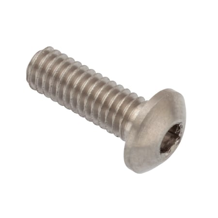 Zoro Select #5-44 Socket Head Cap Screw, Button, Plain 18-8 Stainless Steel, 3/8 in Length ZBC120UNF
