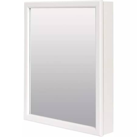 Zenith Zenna Home White 20'' W. x 25'' H. x 4.5'' D. Single Mirror Surface Mount Framed Medicine Cabinet WRW2025